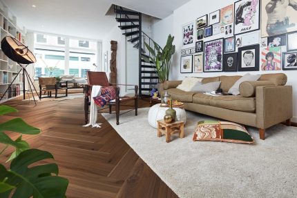 Parchet triplu-stratificat American walnut lively 9009