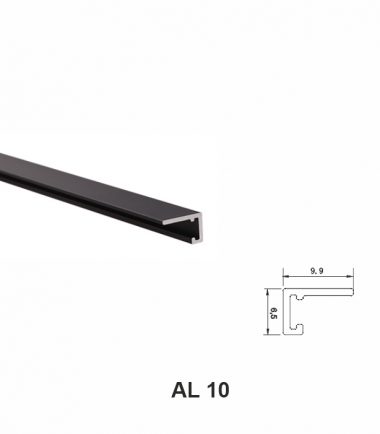 AL 10, mini plintă pentru pardoseli, Negru Matt