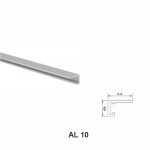 AL 10, Mini plintă pentru pardoseli, Silver Matt, 2.5m