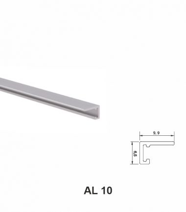AL 10, Mini plintă pentru pardoseli, Silver Matt, 2.5m