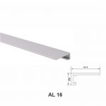 AL 16, Mini plintă pentru pardoseli, Silver Matt, 2.5m