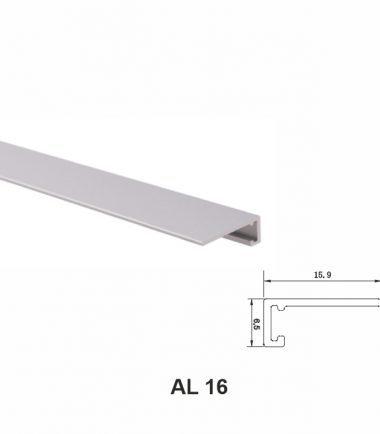 AL 16, Mini plintă pentru pardoseli, Silver Matt, 2.5m