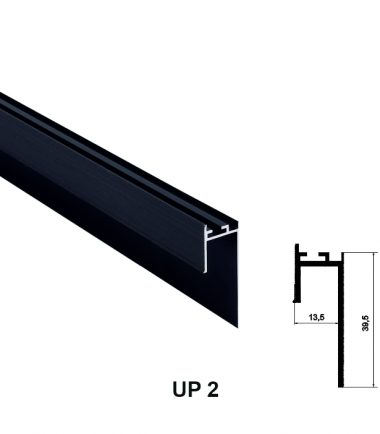 UP2, Profil de tip ascuns pentru pardoseli, Negru Matt